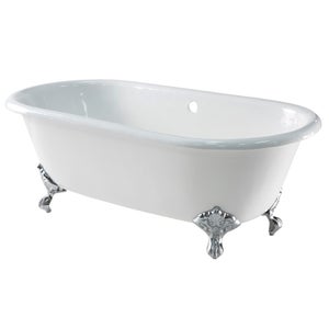 Moulin White Cast Iron Freestanding Bath with No Tap Holes - 1700 x 770mm