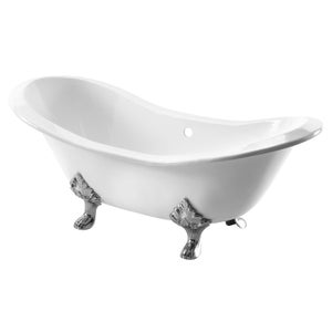 Villandry White Cast Iron Freestanding Bath 1820 x 785mm with No Tap Hole