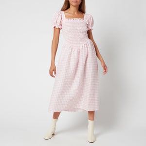 Sleeper Women's Belle Linen Dress - Pink & White