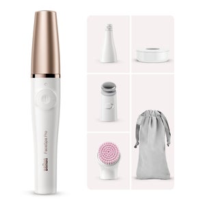 Braun FaceSpa Pro SE912 All-in-One Beauty-Gerät zur Gesichts-Epilation, Weiß/Bronze