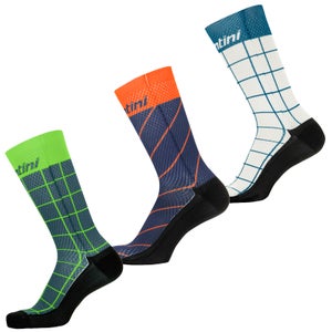 Santini Dinamo Medium Profile Printed Socks