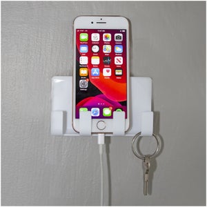 Wall Mounted Phone Holder - White