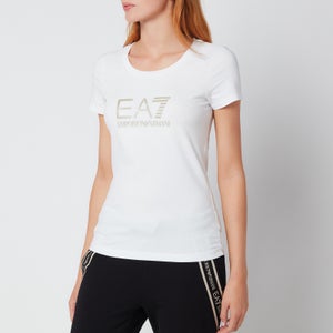 Emporio Armani EA7 Women's Train Shiny T-Shirt - White