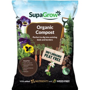 SupaGrow Peat Free Organic Garden Compost - 50L