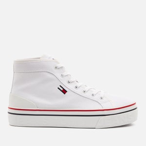 Tommy Jeans Women's Vulcanised Flatform Hi-Top Trainers - White