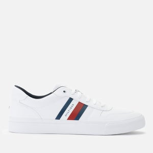 Tommy Hilfiger Men's Core Corporate Stripes Vulcanised Trainers - White