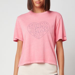Tommy Jeans Women's Tjw Boxy Stitch T-Shirt - Botanical Pink