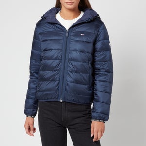 Tommy Jeans Women's Tjw Quilted Tape Hooded Jacket - Twilight Navy