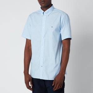 Tommy Hilfiger Men's Soft Poplin Short Sleeve Shirt - Copenhagen Blue