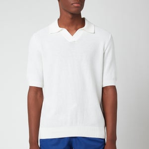 Frescobol Carioca Men's Rino Knit Polo Shirt - Off White