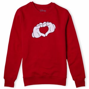 Disney Sweatshirt Coeur Mains Mickey - Rouge