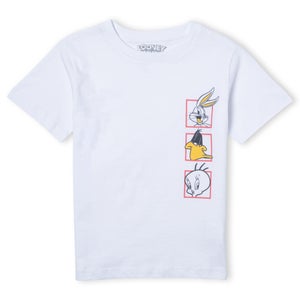 Looney Tunes Bugs Bunny, Daffy Duck, Tweety Pie Unisex T-Shirt - White