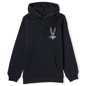 Looney Tunes Embroidered Bugs Bunny Kids' Hoodie - Black