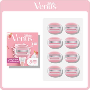 Venus ComfortGlide Spa Breeze Razor Blades, 8 Pack