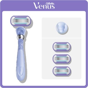 Venus Extra Smooth Swirl Razor, 3 Razor Blades & Shower Hanger