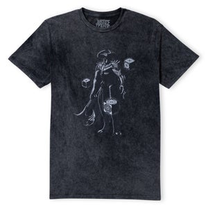 Justice League Steppenwolf Unisex T-Shirt - Black Acid Wash