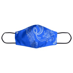 Bright Blue Paisley Face Mask