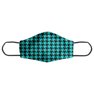 Turquoise Dogtooth Face Mask