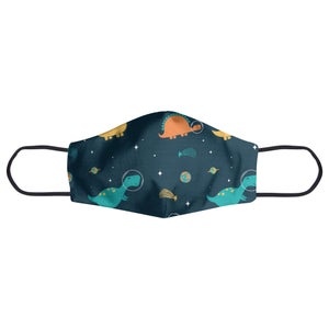 Space Dino Pattern Face Mask