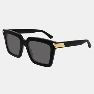Bottega Veneta Women's Square Acetate Sunglasses - Black/Grey