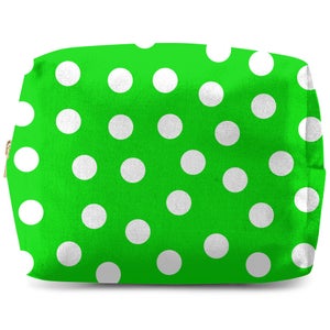 Green Polka Dots Wash Bag