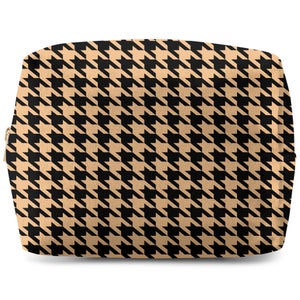 Biege Dogtooth Wash Bag