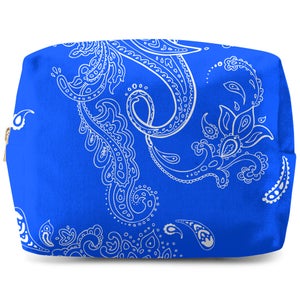Bright Blue Paisley Wash Bag