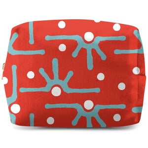 Abstract Tribal Red Pattern Wash Bag
