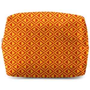 African Inspired Triangle Pattern Wash Bag