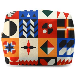 African Inspired Geometric Pattern Wash Bag
