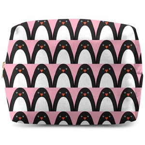 Pink Penguins Wash Bag