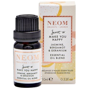 Neom Organics London Scent To Make You Happy Jasmine & Bergamot & Geranium Essential Oil Blend 10ml