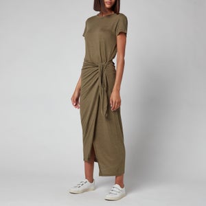 Polo Ralph Lauren Women's T-Shirt Tie Up Wrap Dress - Basic Olive