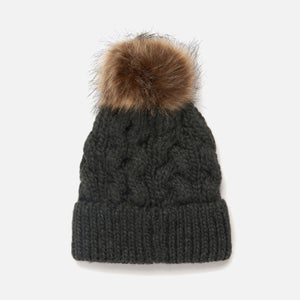 Barbour Women's Penshaw Cable Knit Beanie - Charcoal