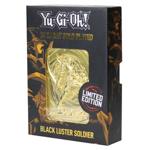 Chapado en oro de 24 quilates Yu-Gi-Oh! Tarjeta de Soldado de Lustre Negro