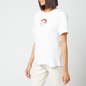 PS Paul Smith Women's Rainbow Print T-Shirt - White