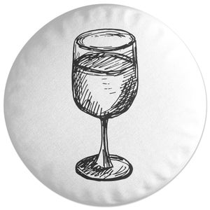 Wine Glass Round Cushion