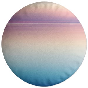 Decorsome Sunset Blue And Pink Round Cushion