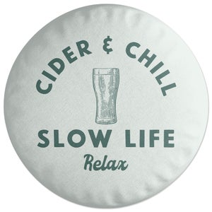 Decorsome Cider And Chill Round Cushion