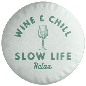 Decorsome Wine And Chill Round Cushion
