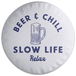 Decorsome Beer And Chill Round Cushion