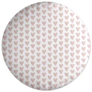 Decorsome Pink Hearts Round Cushion