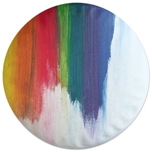 Decorsome Rainbow Smudge Round Cushion