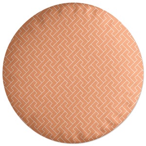 Decorsome Linear Brick Round Cushion