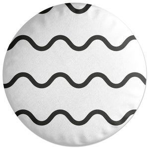 Decorsome Light Waves Round Cushion