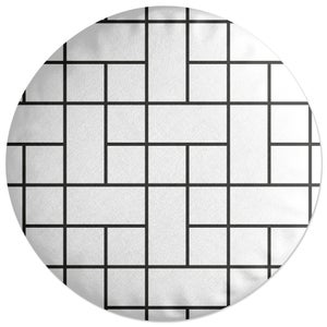 Decorsome Tesselated Blocks Round Cushion