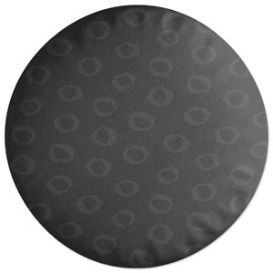 Decorsome Inky Circles Round Cushion