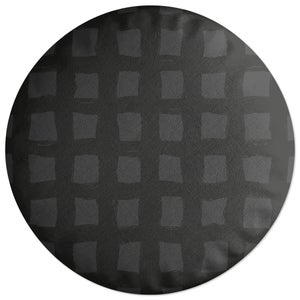 Decorsome Inky Grid Round Cushion