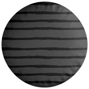 Decorsome Inky Horizontal Stripes Round Cushion