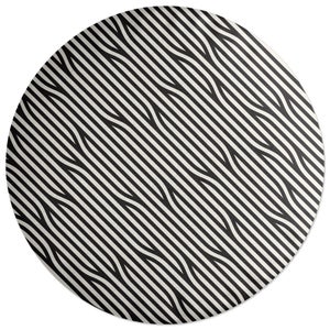 Decorsome Diagonal Parallels Round Cushion